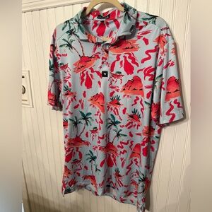 Bad Birdie Red Rocks Performance Large Golf Polo